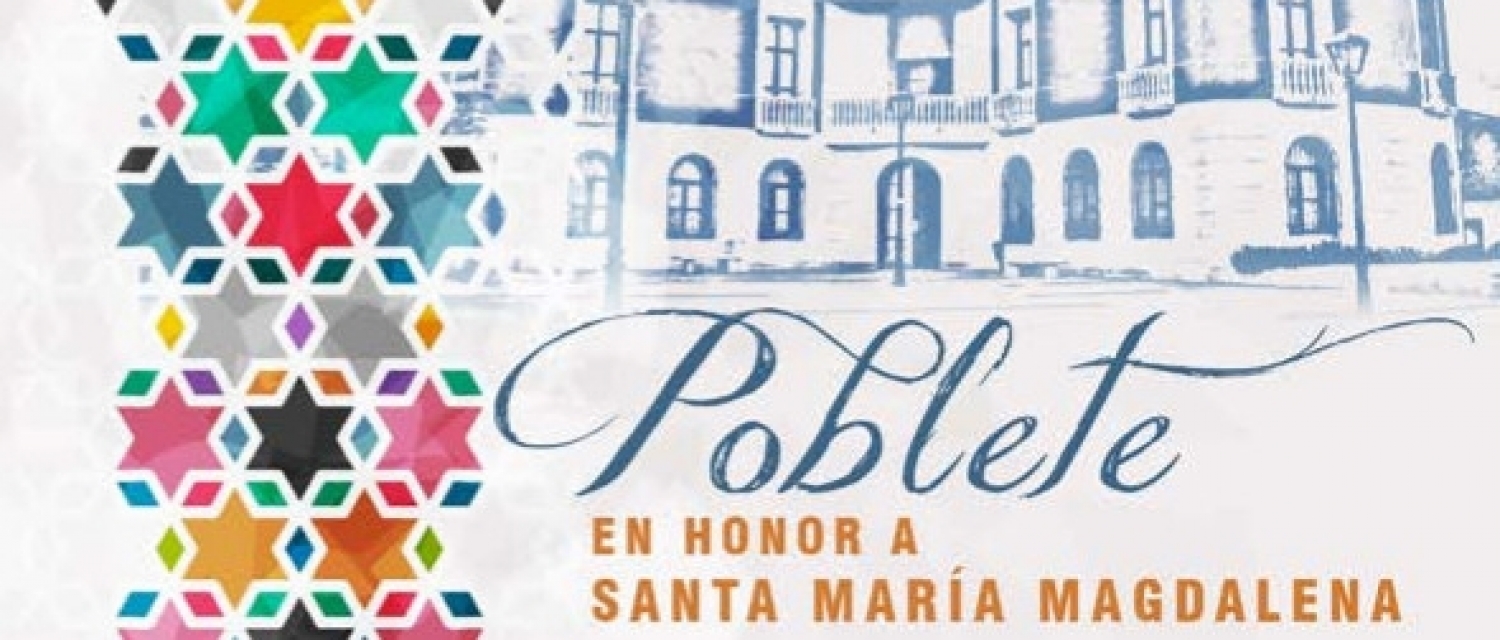 Portada de las ferias de Poblete en honor a la virgen de la Magdalena.